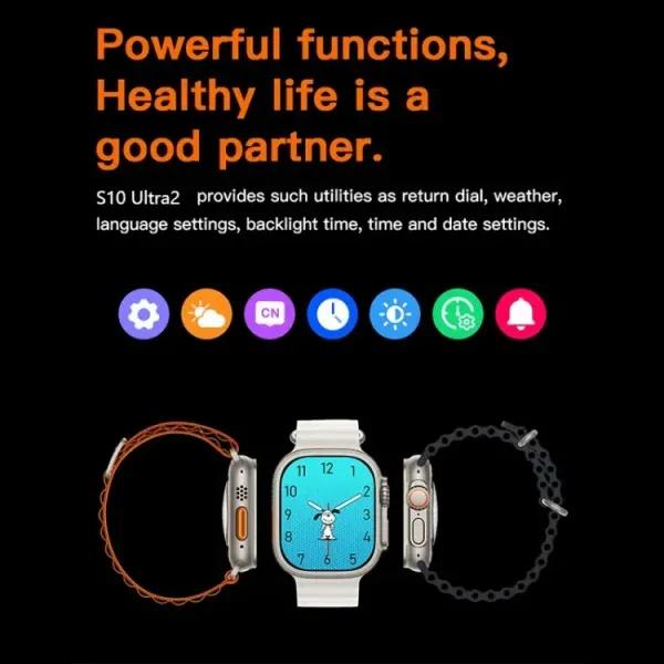 S10 Ultra 2 Smart Watch for Kids & Adults | 7 Stylish Straps | Titanium Body