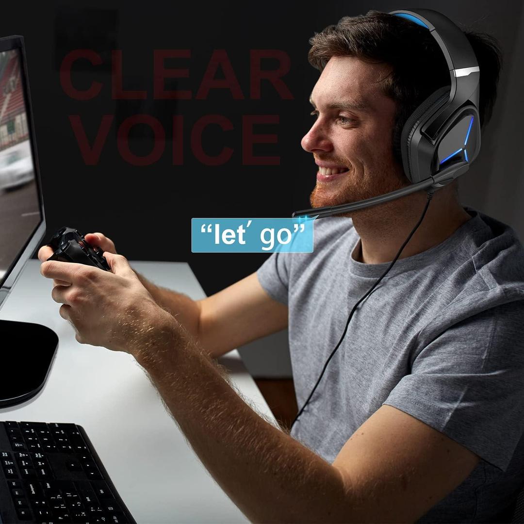L1 Gaming Headset with Mic for PC, PS4, Xbox, Laptop – 7.1 Surround Sound, Noise Cancellation