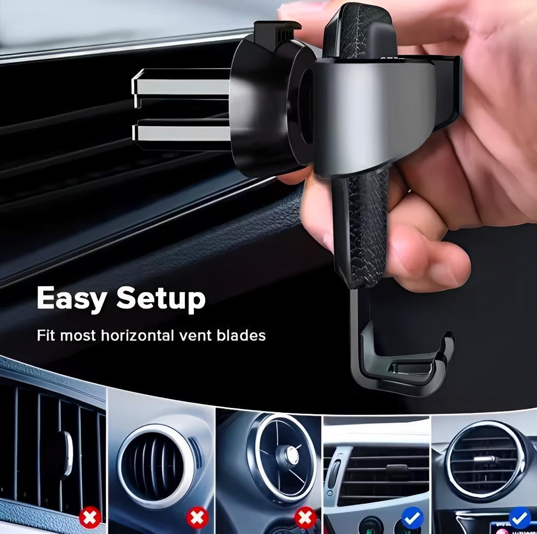 Universal Gravity Car Air Vent Phone Holder - Durable Plastic Body