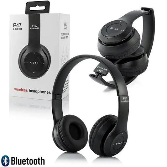 Black Long-Lasting Battery With Fast Charge Headphone